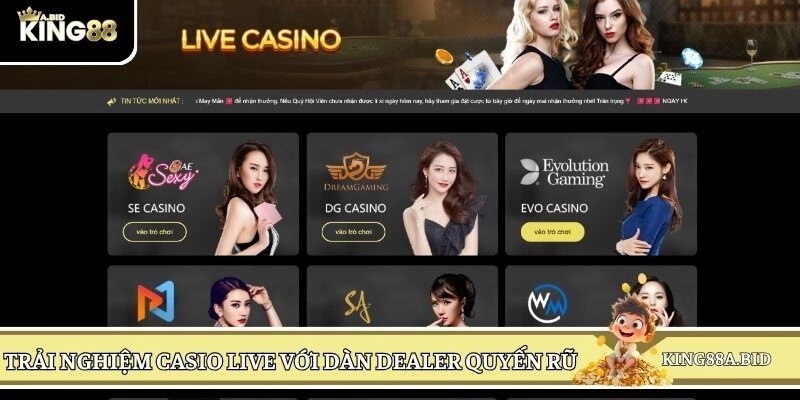 Trải nghiệm Casio live với dàn dealer quyến rũ